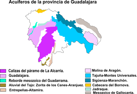 Acuíferos en la Provincia de Guadalajara 2008