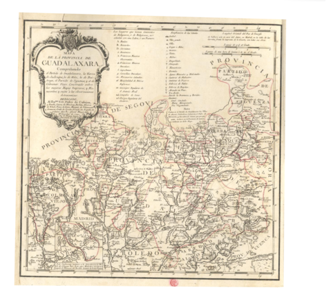 Map of the province of Guadalajara 1766