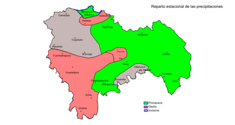 Precipitaciones en la Provincia de Guadalajara 2008