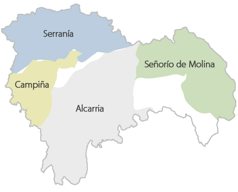 Comarcas of the Province of Guadalajara