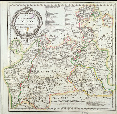 Map of the province of Toledo 1768