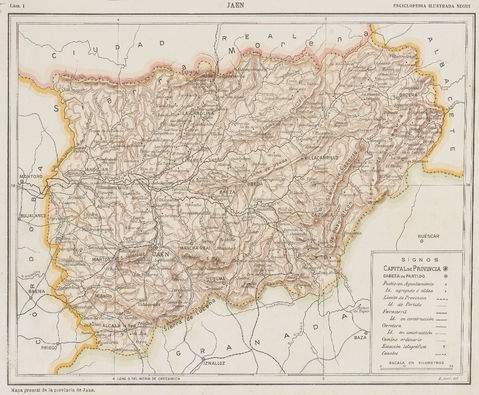 General map of the province of Jaén 1910