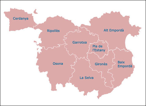 Comarcas of the Province of Girona