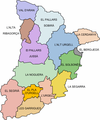 Comarcas of the Province of Lleida