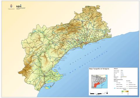 Mapa de la Provincia de Tarragona