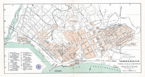 Map of the city of Tarragona 1900