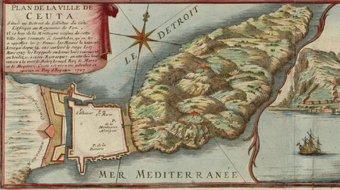 Map of the city of Ceuta 1727