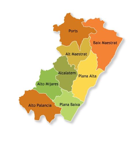 Comarcas de la provincia de Castellón