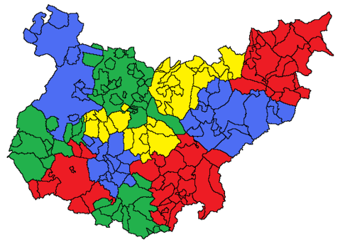 Comarcas of the Province of Badajoz 2010