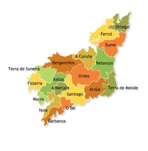 Comarcas of the Province of A Coruña