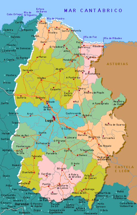 Province of Lugo road map