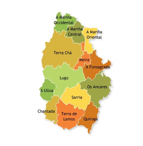 Comarcas of the Province of Lugo