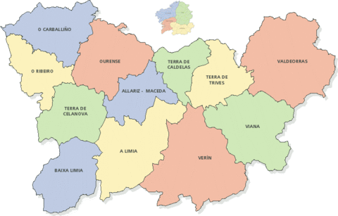 Comarcas de la provincia de Orense