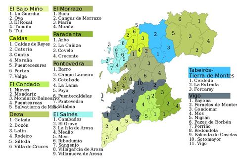 Municipalities of the Province of Pontevedra 2003