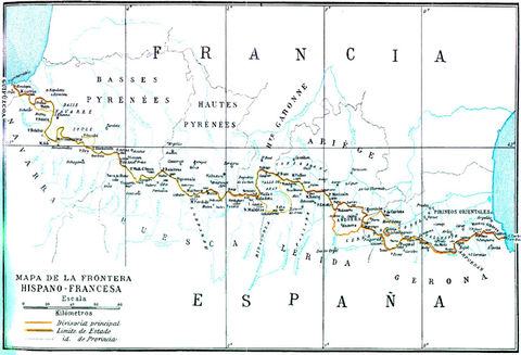 Border between Spain and France