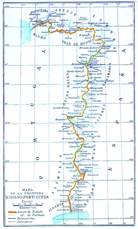 Border between Spain and Portugal