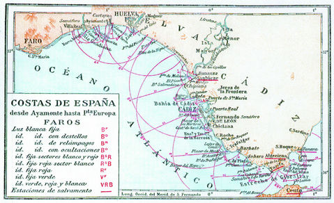 Spain coast from Ayamonte to Puerta Europa