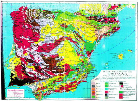 Geological map of Spain