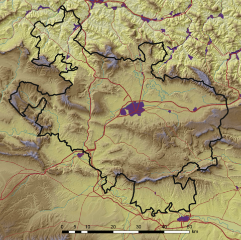 Mapa físico de Álava 2008