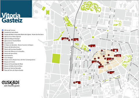 Mapa turístico de Vitoria