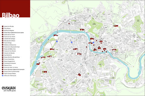 Tourist map of Bilbao