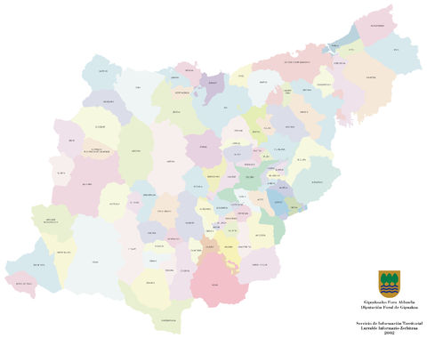 Municipios y mancomunidades de Guipúzcoa 2002