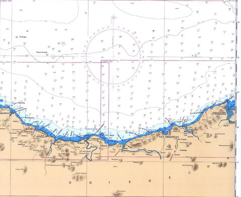 Navigation chart of Gipuzkoa