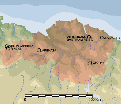 Prehistoric cave dwellings in Biscay