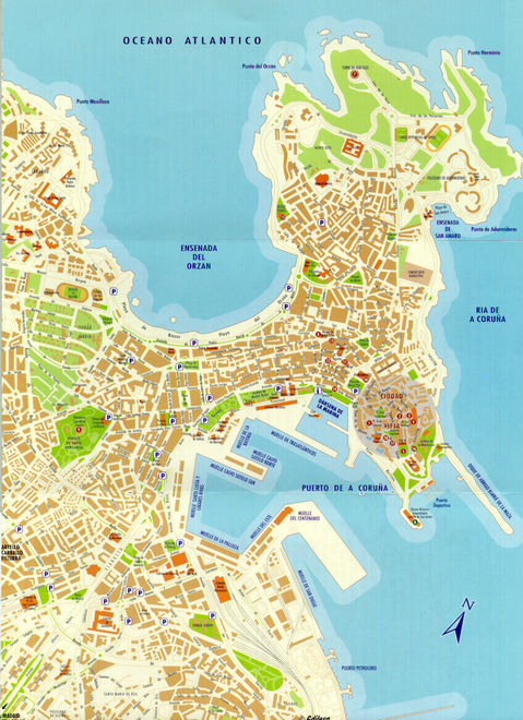 A Coruña map