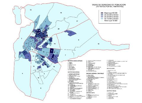 Seville population density 2001