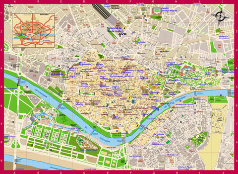 Sevilla map, Spain