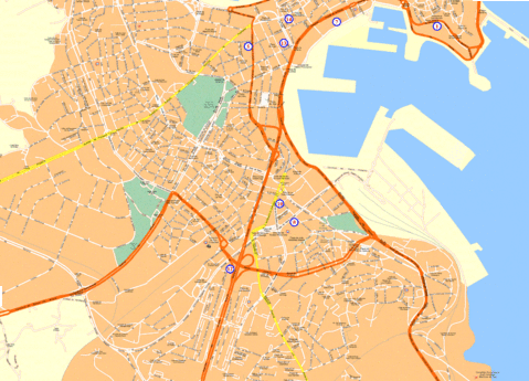 A Coruña map