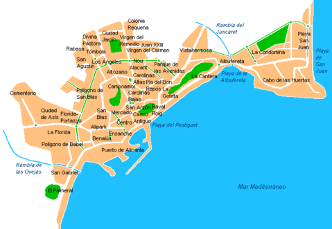 Neighborhoods of Alicante 2006