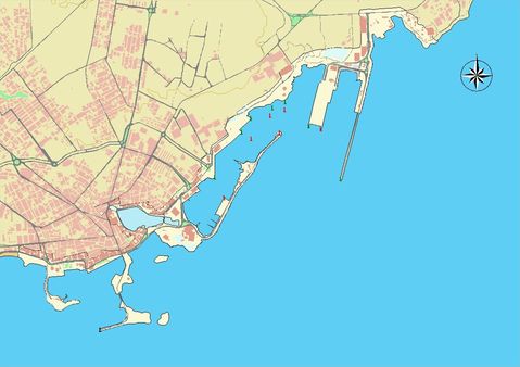 Arrecife port map