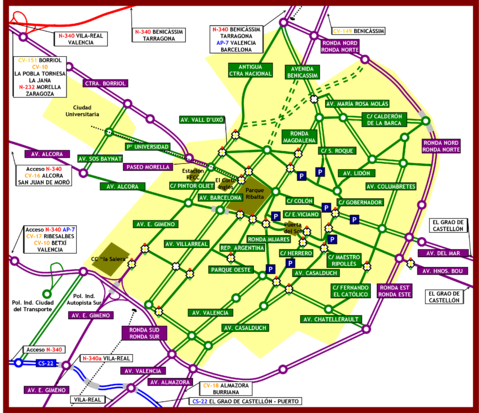 Streets and highways of Castellón 2007