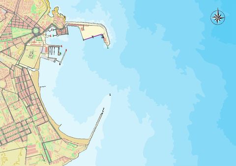 Mapa del puerto de Melilla