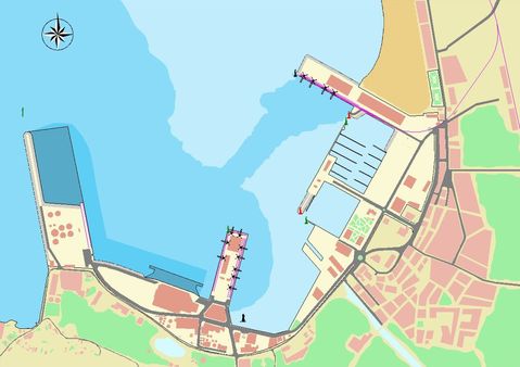 Villagarcía de Arosa port map