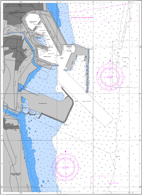 Port of Valencia nautical chart