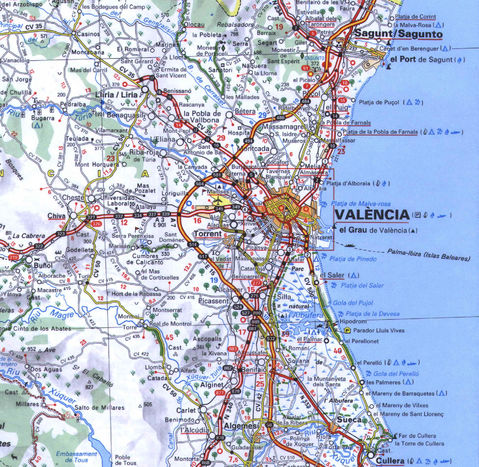 Valencia access map