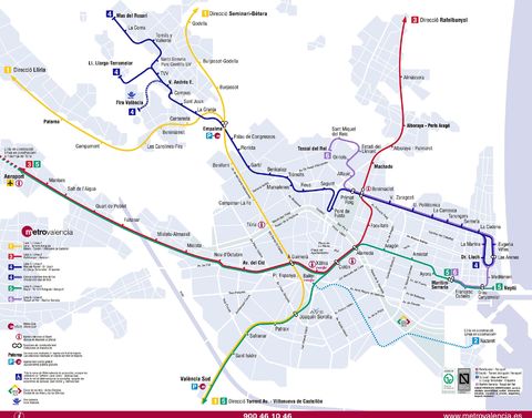 Metro of Valencia urban network 2011