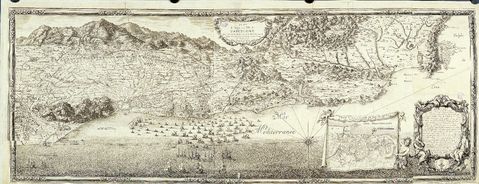 French map of the city of Barcelona 1698