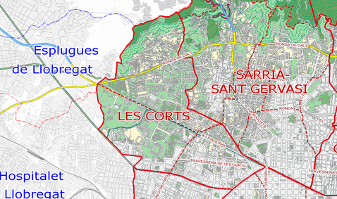 mapa barcelona les corts Les Corts | Gifex