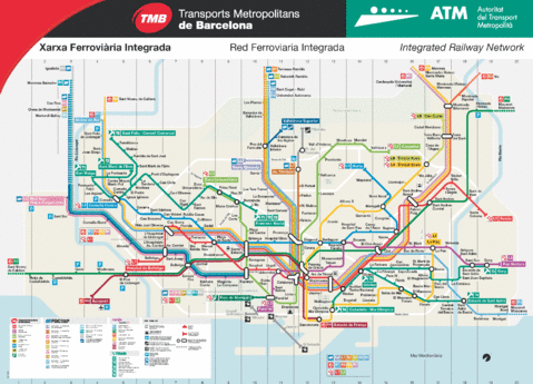 Barcelona integrated rail network