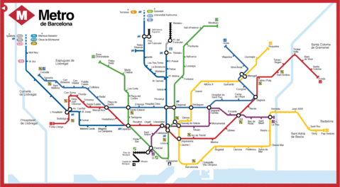 Barcelona metro map