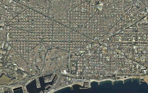 Fotoplano del centro de Barcelona 2004