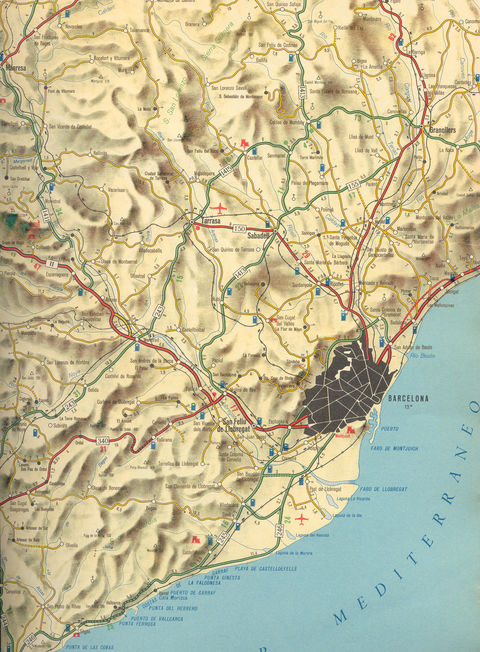 The area of Barcelona in 1959