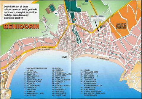 benidorm mapa turistico Mapa de Benidorm | Gifex