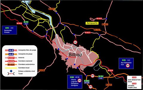 Bilbao access map 2010