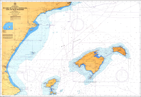 Balearic Islands nautical chart 1978