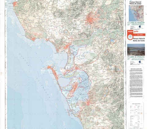 Mapa del Parque Natural de la Bahía de Cádiz